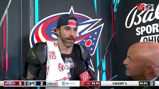 Erik Gudbranson explains what happened during the OT fight with Merzlikins in the net [upl. by Files81]