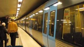 Stockholm Metro Tunnelbana  Ride from TCentralen to Gardet  SL C20  October 2011 [upl. by Sassan]