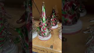 TO EARLY  🤔🤔 Sculpted Christmas trees liveshow glassblowing glassart christmas gift [upl. by Harned582]