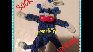 Rainbow Loom bands Sock Monkey figure by Lumefinity  How to [upl. by Morgen]