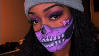 Purple Halloween Skull Mask  Feat UCANBE  Athena face amp body paint kit [upl. by Shushan]