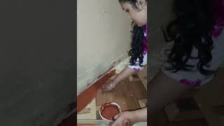 Rangoli ka sath itna Sundar decoration 🥰 short rangoli diwalidecoration shots [upl. by Ermin]