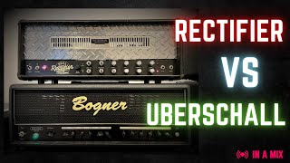 Mesa Dual Rectifier Rev F VS Bogner Uberschall Original mix amp solo [upl. by Anawait331]