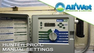 How To Manually Run a Zone or Program on a Hunter ProC Irrigation Controller [upl. by Nonahs]