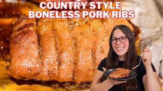 Country Style Boneless Pork Ribs  Sweet Tender and Delicious [upl. by Steinman38]