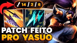 NOVOS ITENS PRO YASUO FICAR IMPARÁVEL A RIOT PROMETEU E FEZ PATCH 1422 É DO YASUO [upl. by Enened]