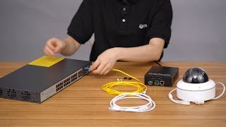 Application of PoE Gigabit RJ45 to SFP Media Converter  FS [upl. by Gefell877]