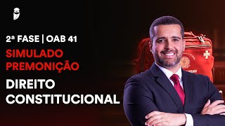 Simulado  2ª Fase de Direito Constitucional  OAB 41  Correção [upl. by Anirda]