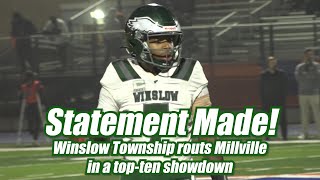 Winslow Township 35 Millville 7  Football  West Jersey Football League  Jalen Parker 4 TDs [upl. by Einhoj651]