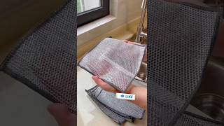 Larger and thicker silver wire dishwashing cloth to replace steel wool kitchen cloth dishwashing [upl. by Iemaj]