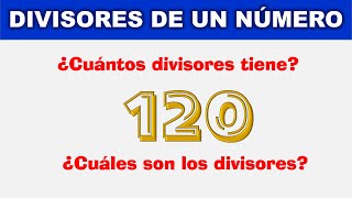 DIVISORES DE UN NUMERO Super facil – Para principiantes  Fantastico  Matematicas Quidimat [upl. by Kcirej]