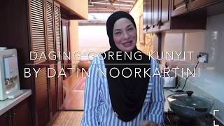 Masak Daging Goreng Kunyit Versi Datin NoorKartini [upl. by Aliuqaj]