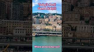 Todays Cruise PortDestination Genoa Italy [upl. by Hsaka]