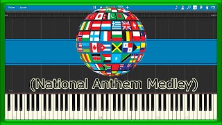 NATIONAL ANTHEM 🚩 Medley 🌍 PIANO TUTORIAL 🎹 7 [upl. by Ruy]