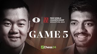 GUKESH vs DING FIDE WORLD CHESS CHAMPIONSHIP 2024 Game 5  Will Gukesh Press For A Win [upl. by Eselehs688]