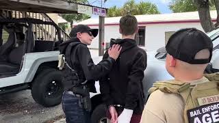 BAIL ENFORCEMENT AGENT S4 EP 1  TASER PLANTS HIS FACE ON THE GROUND￼ [upl. by Nerrak]