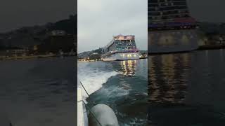 Cruise ship leaving the port of Naples Shore excursions port of Naples with Luca tour Guide [upl. by Ally]