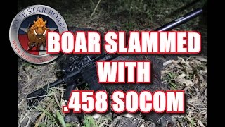 BOAR SLAMMED WITH 458 SOCOM CMMG ANVIL [upl. by Christoffer437]