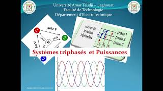 Système triphasé et puissance التيار ثلاثي الطور والطاقة الكهربائية [upl. by Ahsaeit]