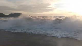 Huge 3 metre waves in Melaque Mexico Pacific coast [upl. by Drice]