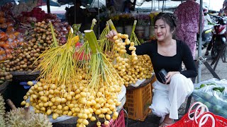 Countryside vlog Buy date fruit from the market and cooking  Cooking by Sreypov [upl. by Elvie]