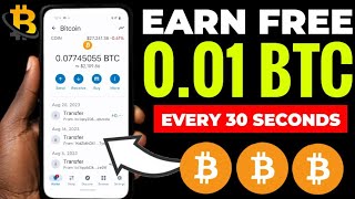 Receive Free 001 Bitcoin In Every 30 Seconds  Free BTC Earning Site 2024 [upl. by Delphinia]