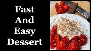 Easy Strawberries amp Cream with Dusted Chocolate Dessert  SILENT MOVIE [upl. by Rinaldo341]