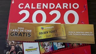 CALENDARIO CINEMEX 2020 UNBOXING [upl. by Eynttirb]