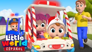 Las Ruedas de la Ambulancia Girando Van  Canciones Infantiles Para Aprender Little World Español [upl. by Aniv]