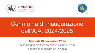 Inaugurazione Anno Accademico Unimore  AA 20242025 [upl. by Randene868]