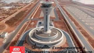 Simulation dembarquement à lAéroport international Blaise Diagne [upl. by Hill]