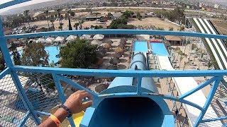 Blue Danger Water Slide at Albercas El Vergel [upl. by Annaicul552]