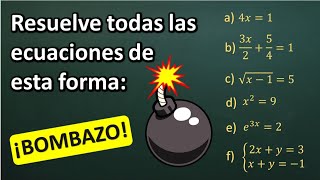 CÓMO RESOLVER LAS ECUACIONES USANDO UNA FÁCIL REGLA [upl. by Firman]