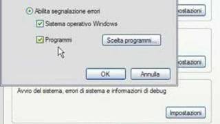 Disabilitare la segnalazione di errori [upl. by Aidil]