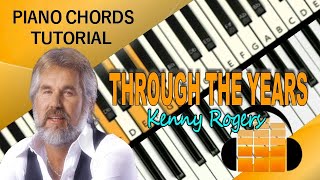 Through The Years  kenny Rogers  Piano Chords Tutorial [upl. by Nnylecoj334]