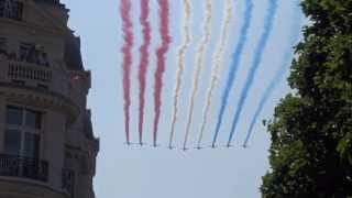 Défilé du 14 Juillet 2013  Patrouille de France Alfa Jets [upl. by Elwee]