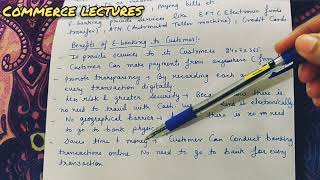 E banking  benefits of e banking  business services class 11 business studies [upl. by Neufer]