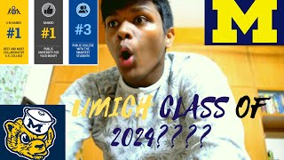 UMICH EARLY ACTION 2019CLASS OF 2024 REACTION [upl. by Airakaz]