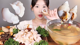 쌀쌀해진 날씨💙 백골뱅이회 백골뱅이탕 먹방 RAW SEA SNAIL amp SEA SNAIL SOUP eating show mukbang korean food [upl. by Kimberlyn427]