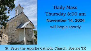 Daily Mass  Thursday 8 AM November 14 2024 [upl. by Oiraved]