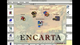 📚Microsoft Encarta 1994 en Windows 31  Historia y revisión de la famosa enciclopedia de Microsoft [upl. by Durward187]