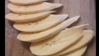 PEEL AND SLICE RIPE PLANTAIN PREP [upl. by Atnim505]