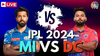 IPL 2024 LIVE MI vs DC LIVE Match  Mumbai Indians vs Delhi Capitals LIVE Score Cricket LIVE N18L [upl. by Pokorny215]