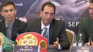 Gebbay Golovkin vs Kell Brook Press Conference EsNews Boxing [upl. by Gilda]