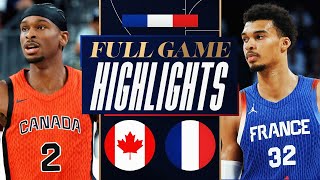 CANADA vs FRANCE  FULL GAME HIGHLIGHTS  July 19 2024 [upl. by Gerianne766]