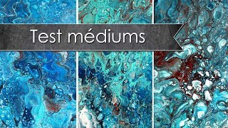 Test comparatif Acrylic pouring  Cléocol Floetrol et médium Liquitex [upl. by Naujat325]