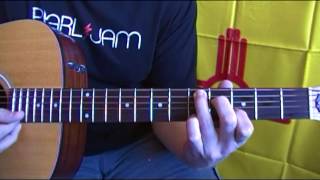 Pearl Jam Footsteps Guitar Lesson Intro Verses and Chorus [upl. by Loziram274]