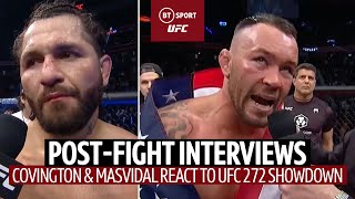 quotWhere You At Dustin Poirierquot Colby Covington amp Jorge Masvidal PostFight Interviews 👀 [upl. by Yromas467]