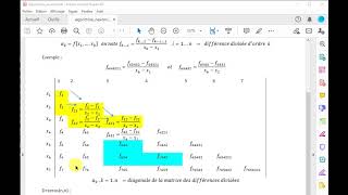 Interpolation polynomiale de newton [upl. by Aedrahs]