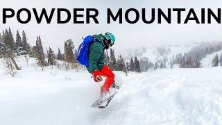 POWDER MOUNTAIN UTAH Ski Resort Guide Pow Mow  Snowboard Traveler [upl. by Gothar670]